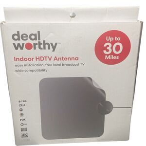 Dealworthy Indoor HDTV Antenna Black – 30 Mile Digital TV Signal Booster